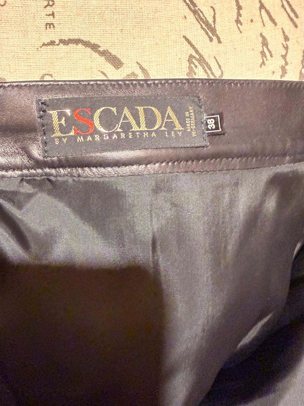 VTG Escada by Margaretha Ley Leather Pencil Skirt - Picture 4 of 4